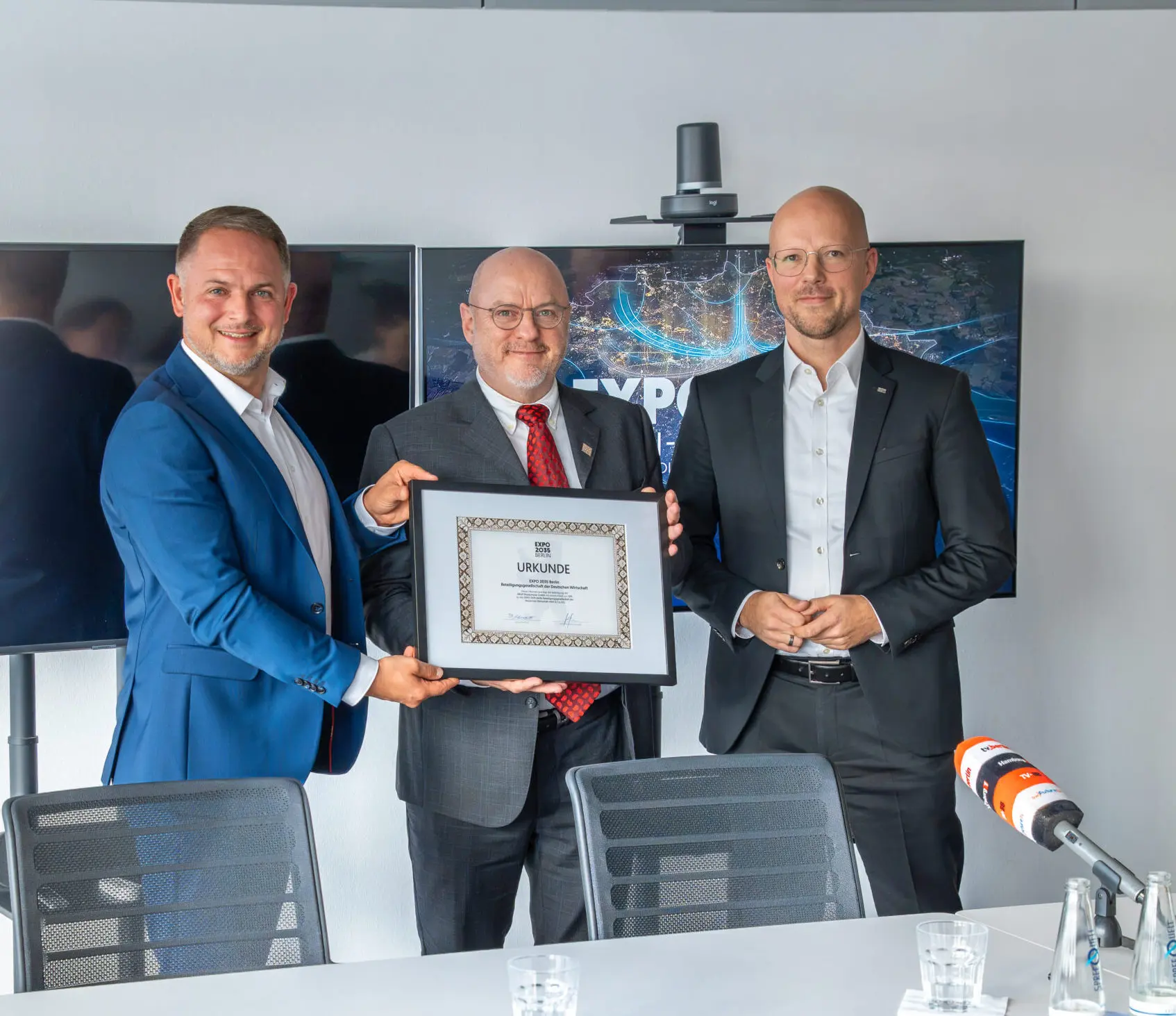 Henning Wehmeyer, Rudi Scheuermann und Sebastian Stietzel beim Arup-Beteiligungsauftakt